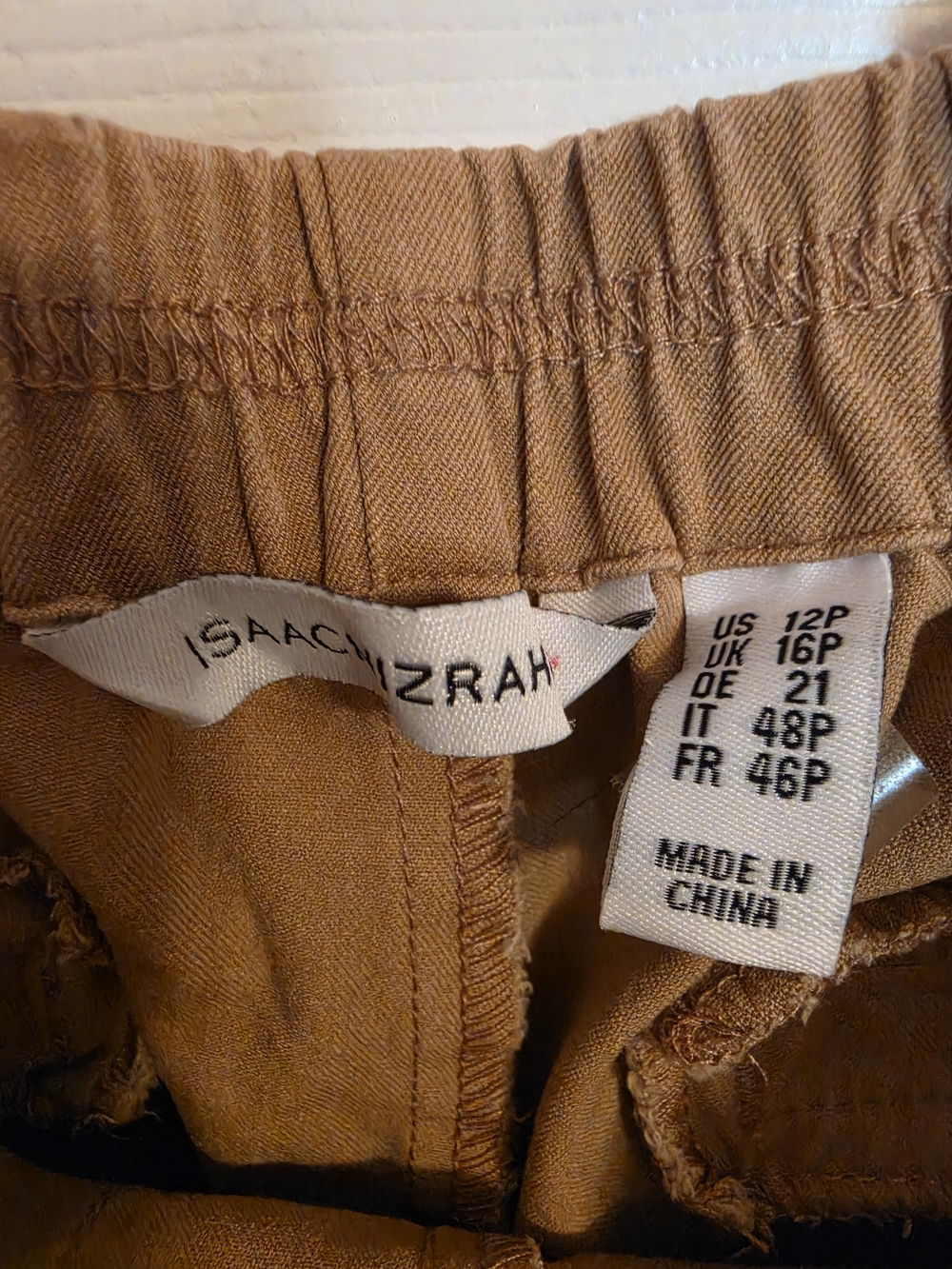 Isaac Mizrahi Cropped Straight-Leg Pants in Camel - Picture 3 of 3